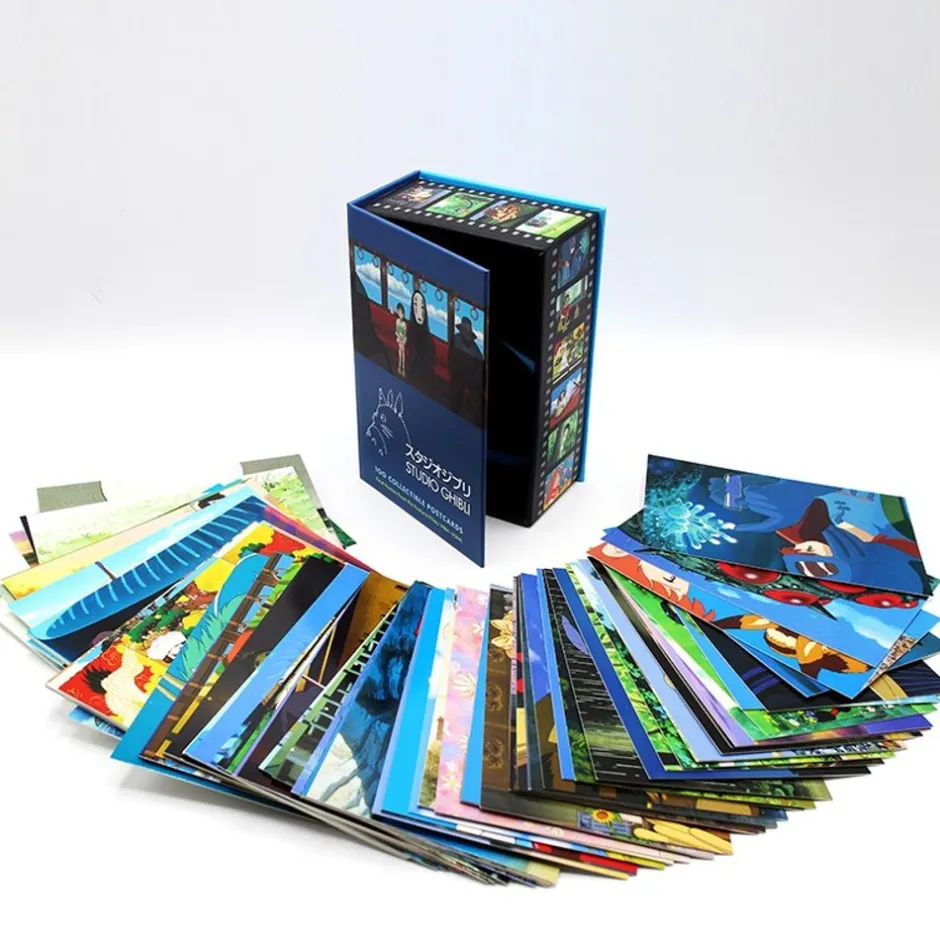 Maison Ghibli Postcards And Letter Papers-100 Collectible Postcards Box - Studio Ghibli