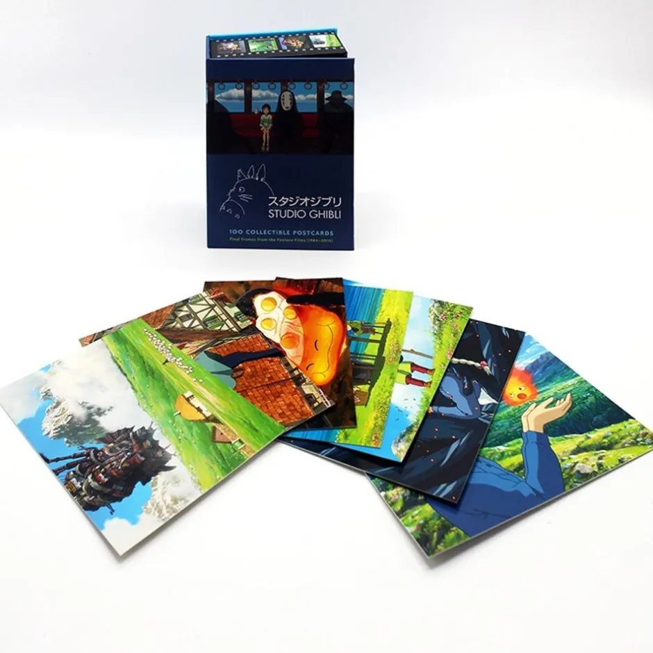 Maison Ghibli Postcards And Letter Papers-100 Collectible Postcards Box - Studio Ghibli