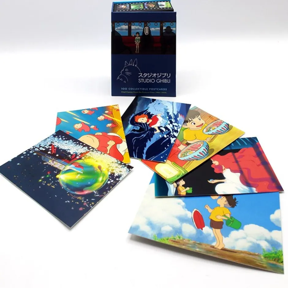 Maison Ghibli Postcards And Letter Papers-100 Collectible Postcards Box - Studio Ghibli