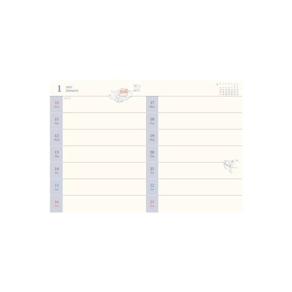 Maison Ghibli Schedule Diaries And Calendars-2022 Schedule Diary Jiji'S Pawn - Kiki'S Delivery Service