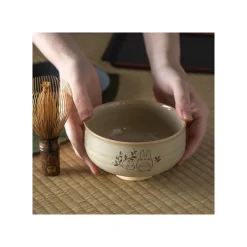 Maison Ghibli Kitchenware-Akahada-Yaki Matcha Tea Bowl & Whisk - My Neighbor Totoro