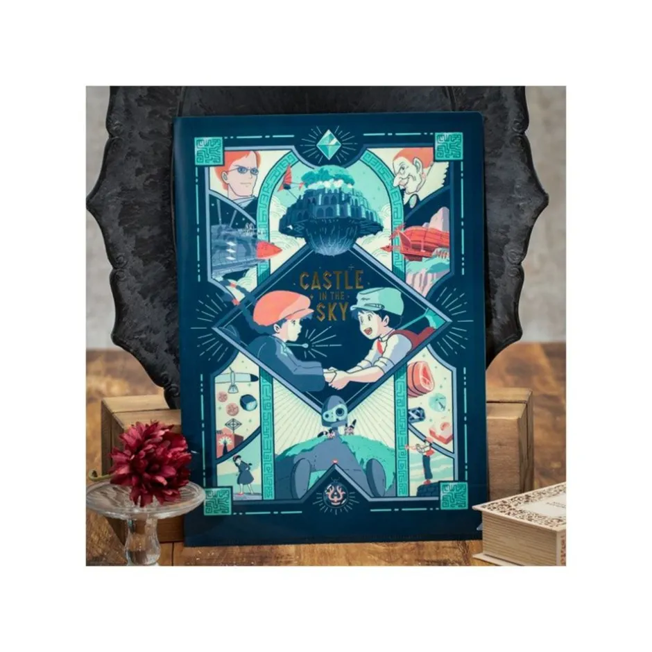 Maison Ghibli Storage-Art Deco Clear Folder A4 - Castle In The Sky