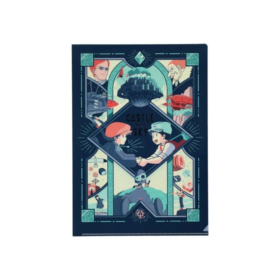 Maison Ghibli Storage-Art Deco Clear Folder A4 - Castle In The Sky
