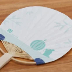 Maison Ghibli Accessories-Bamboo Fan & Letter Set Totoro With Watermelon - My Neighbor Totoro