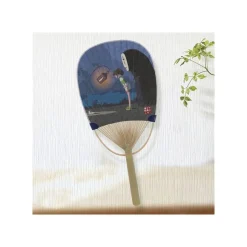 Maison Ghibli Accessories-Bamboo Fan Chihiro & No Face - Spirited Away