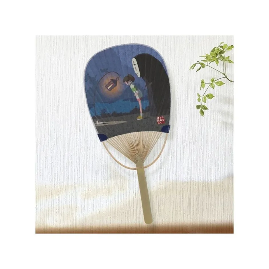 Maison Ghibli Accessories-Bamboo Fan Chihiro & No Face - Spirited Away