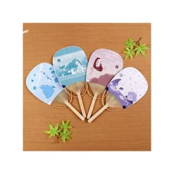 Maison Ghibli Accessories-Bamboo Fan Chihiro & No Face - Spirited Away