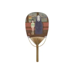 Maison Ghibli Accessories-Bamboo Fan Chihiro & No Face On The Train - Spirited Away