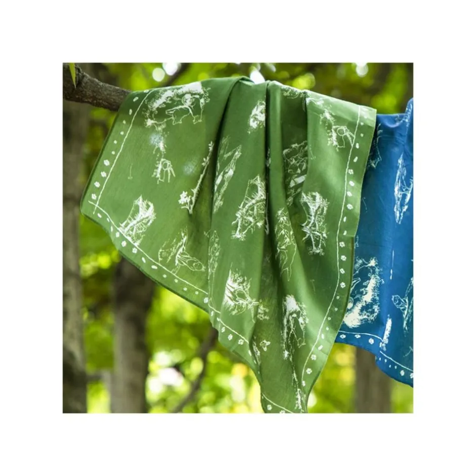 Maison Ghibli Outfits-Bandana Green Living Together - Princess Mononoke