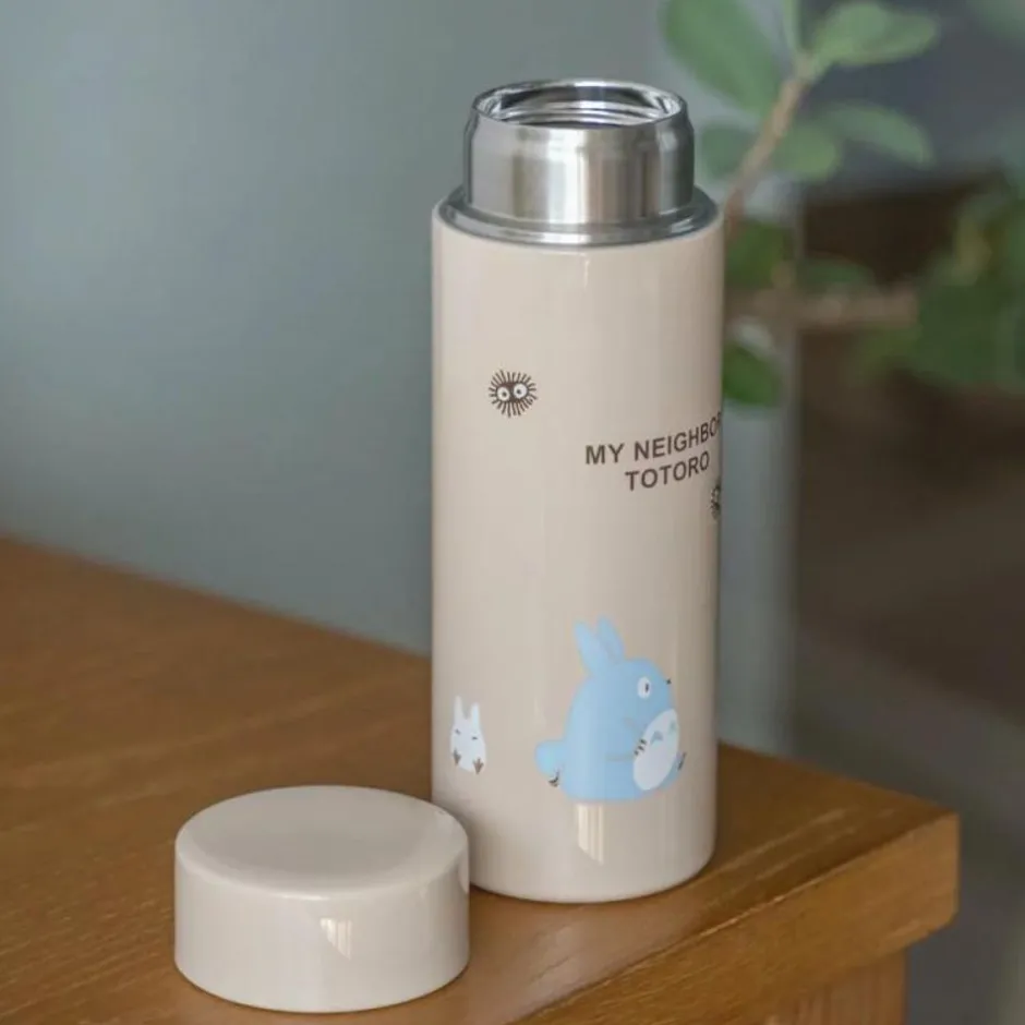 Maison Ghibli Kitchenware-Beige Thermos Bottle 300Ml Forest Stroll - My Neighbor Totoro