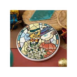 Maison Ghibli Kitchenware-Ceramic Coaster Baron & Louise - Whisper Of The Heart