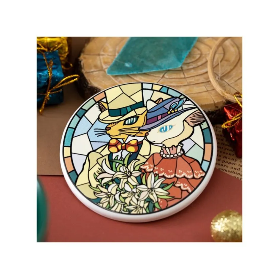Maison Ghibli Kitchenware-Ceramic Coaster Baron & Louise - Whisper Of The Heart