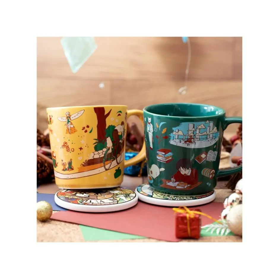 Maison Ghibli Kitchenware-Ceramic Coaster King Of Dwarf & Princess - Whisper Of The Heart