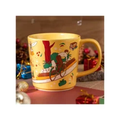 Maison Ghibli Kitchenware-Ceramic Cup Chasing The Cat - Whisper Of The Heart