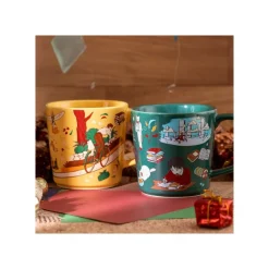 Maison Ghibli Kitchenware-Ceramic Cup Chasing The Cat - Whisper Of The Heart