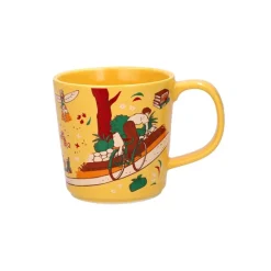 Maison Ghibli Kitchenware-Ceramic Cup Chasing The Cat - Whisper Of The Heart