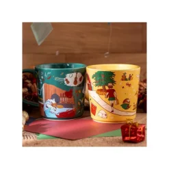 Maison Ghibli Kitchenware-Ceramic Cup Chasing The Cat - Whisper Of The Heart