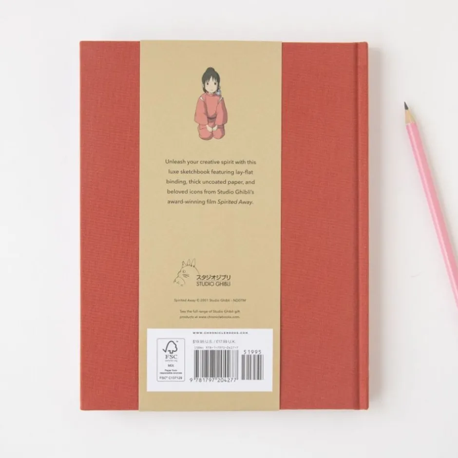 Maison Ghibli Notebooks And Notepads-Chihiro & No Face Cloth Sketchbook - Spirited Away