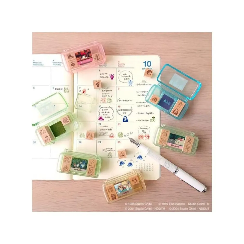Maison Ghibli Small Equipment-Chihiro Takes The Train Mini Stamp Set Blue - Spirited Away