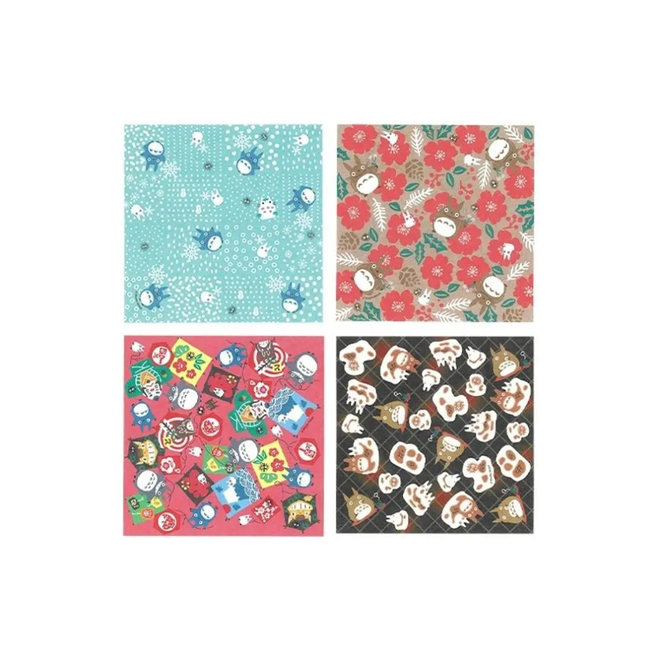 Maison Ghibli Postcards And Letter Papers-Chiyogami Paper Winter - My Neighbor Totoro