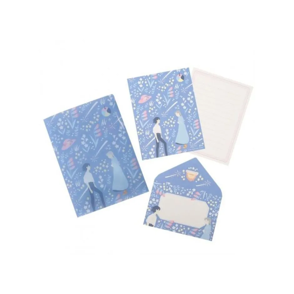 Maison Ghibli Postcards And Letter Papers-Clear Folder & Letter Set Sophie And Haru - Howl'S Moving Castle
