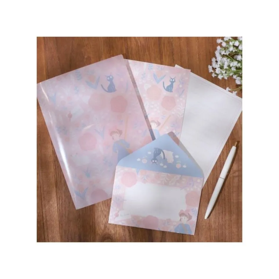 Maison Ghibli Postcards And Letter Papers-Clear Folder & Letter Set Kiki'S Garden - Kiki'S Delivery Service