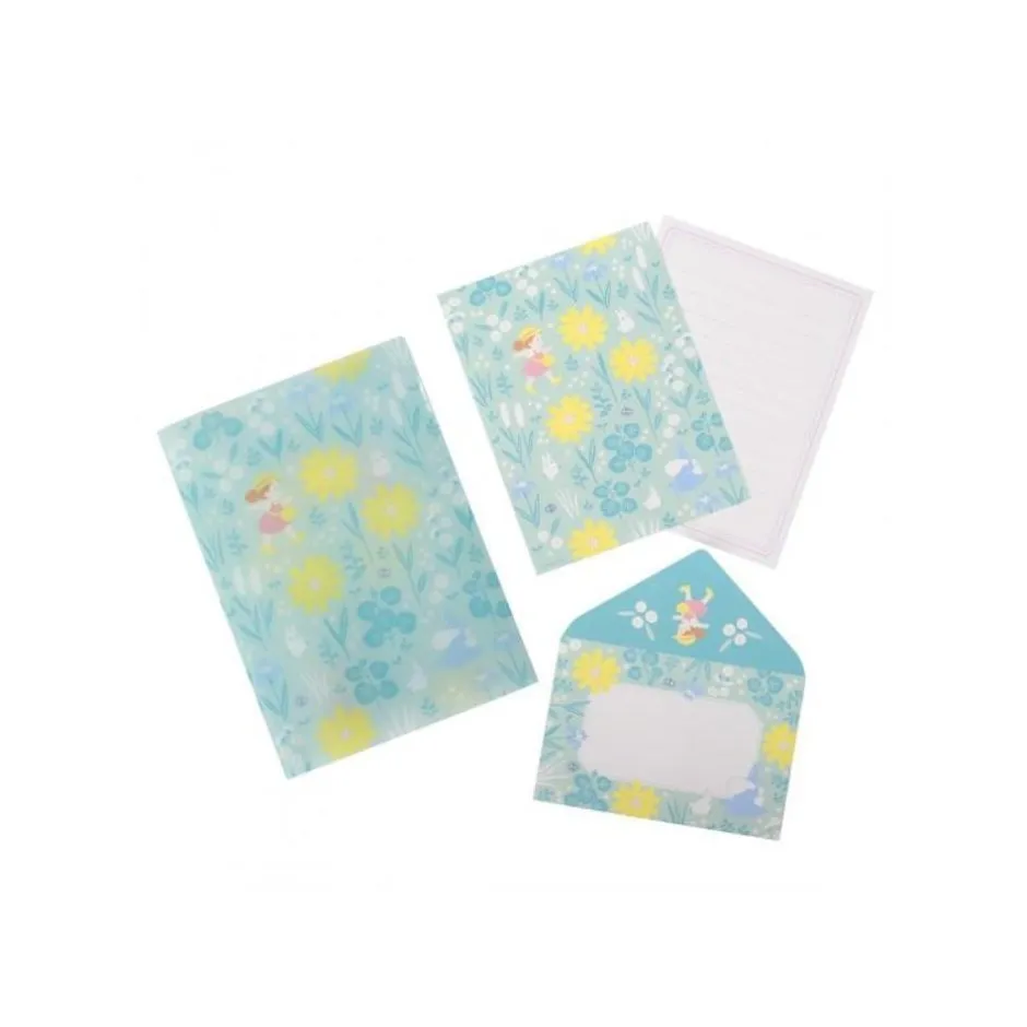 Maison Ghibli Postcards And Letter Papers-Clear Folder & Letter Set Buttercup - My Neighbor Totoro