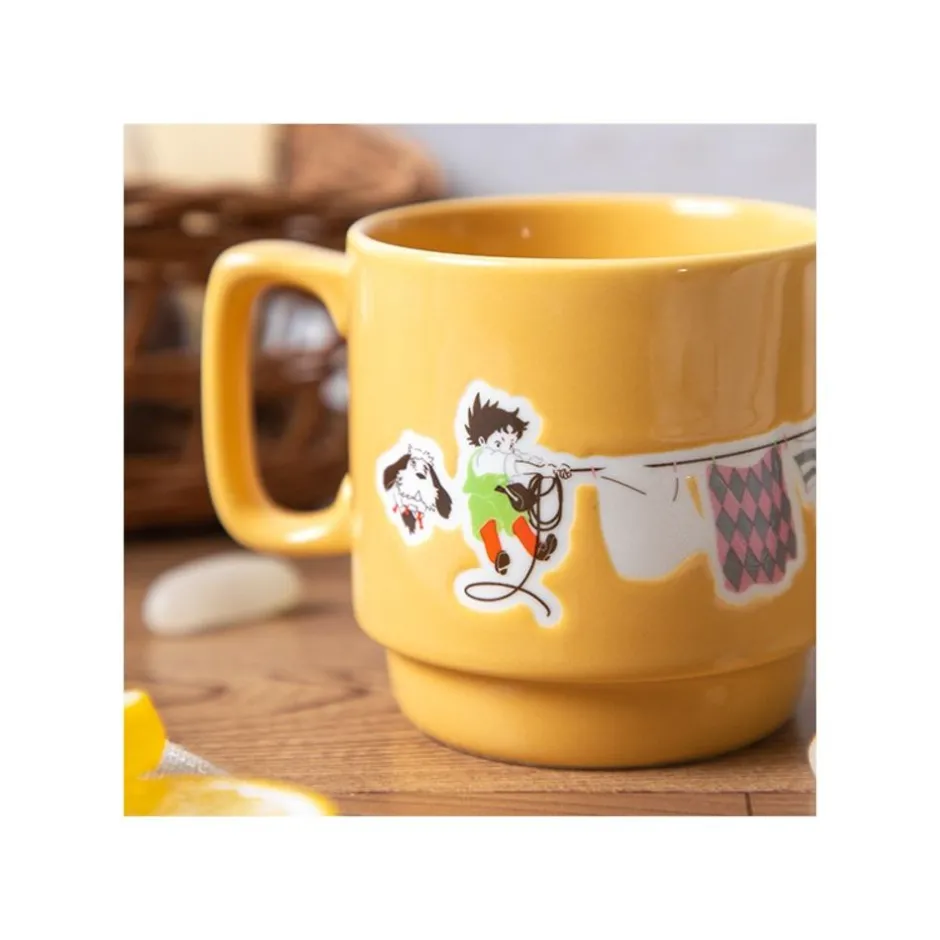 Maison Ghibli Kitchenware-Coloful Embossed Mug Laundry Day - Howl'S Moving Castle