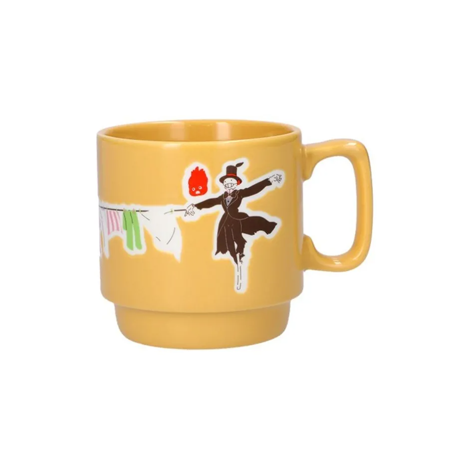 Maison Ghibli Kitchenware-Coloful Embossed Mug Laundry Day - Howl'S Moving Castle