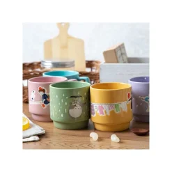 Maison Ghibli Kitchenware-Coloful Embossed Mug Savoia - Porco Rosso