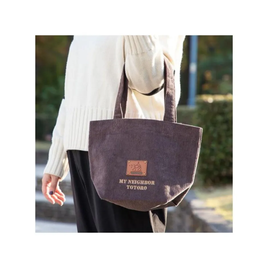 Maison Ghibli Bags-Corduroy Bag Totoro Patch - My Neighbor Totoro