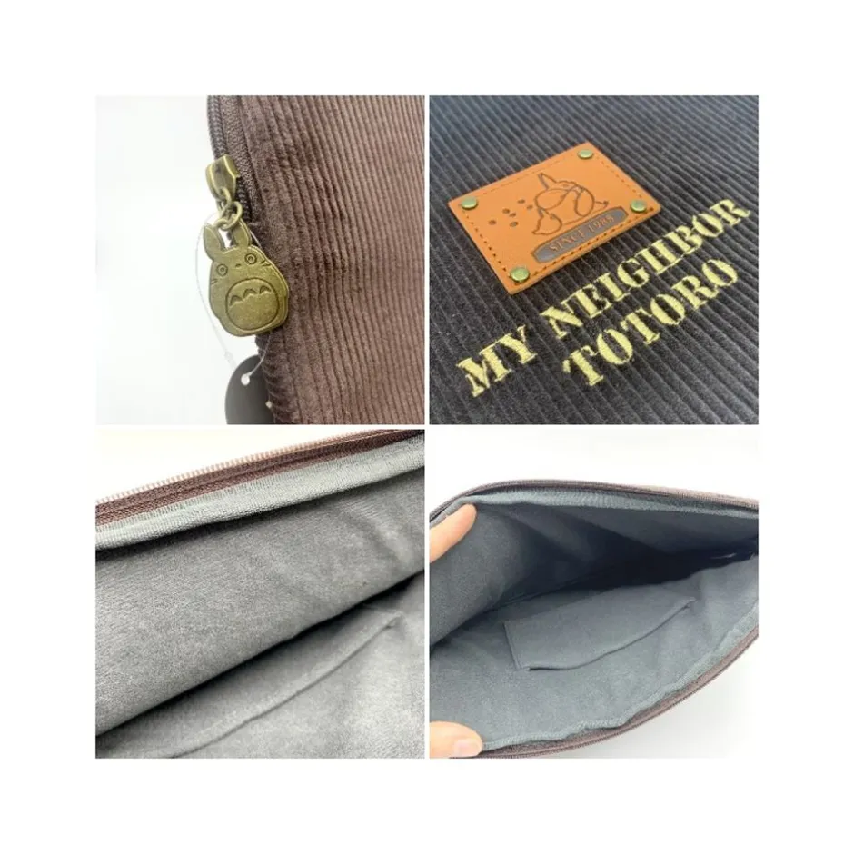Maison Ghibli Bags-Corduroy Satchel Totoro Patch - My Neighbor Totoro