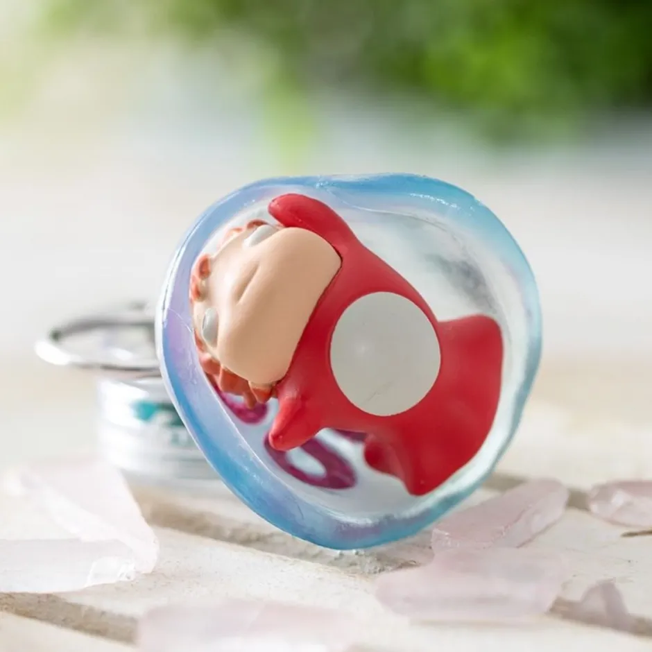 Maison Ghibli Keychains-3D Keychains Ponyo And Jellyfish - Ponyo By The Cliff