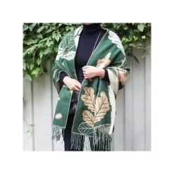 Maison Ghibli Outfits-Dark Green Stole Oak Leaves - My Neighbor Totoro