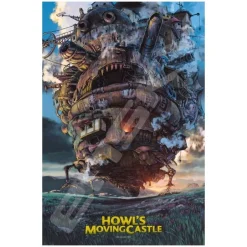 Maison Ghibli Jigsaw Puzzle-Deluxe Foil Puzzle 1000P Movie Poster - Howl'S Moving Castle