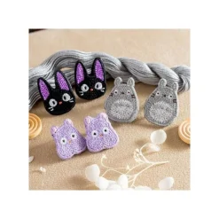 Maison Ghibli Jewellery-Earrings Embroidery Serie Totoro - My Neighbour Totoro