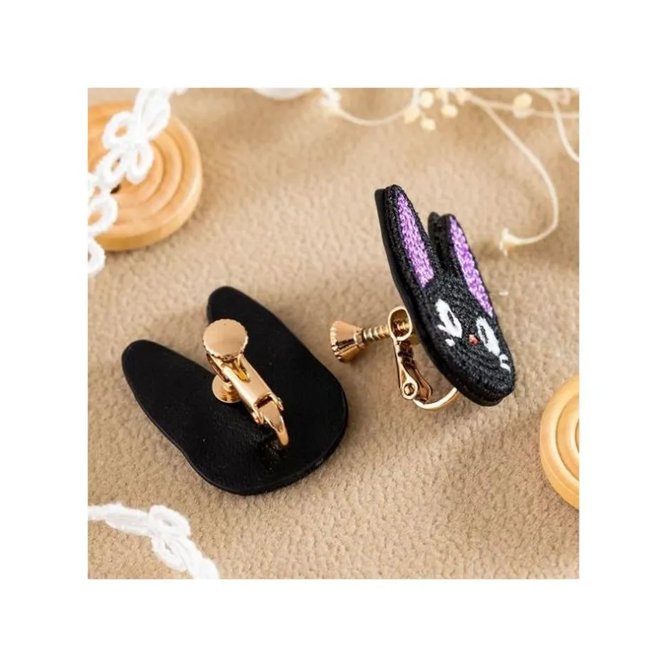 Maison Ghibli Jewellery-Earrings Embroidery Serie Jiji - Kiki'S Delivery Service