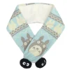 Maison Ghibli Outfits-Echarpe A Pompons Hiver Bleu Mon Voisin Totoro