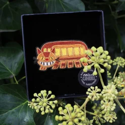 Maison Ghibli Pins-Embroidered Jewel Brooch Catbus - My Neighbor Totoro
