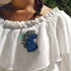 Maison Ghibli Pins-Embroidered Jewel Brooch Night Walker - Princess Mononoke