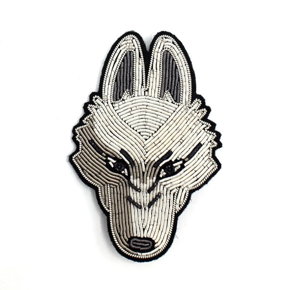 Maison Ghibli Pins-Embroidered Jewel Brooch Moro - Princess Mononoke
