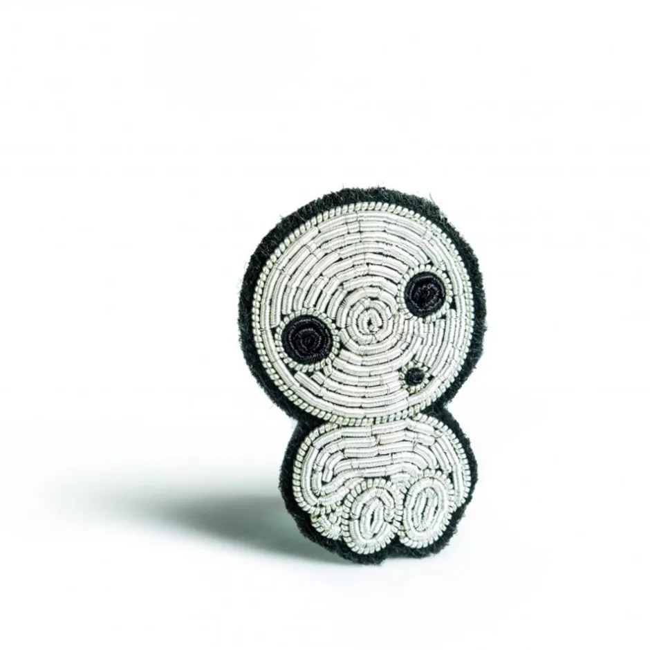 Maison Ghibli Pins-Embroidered Jewel Brooch Seated Kodama - Princess Mononoke