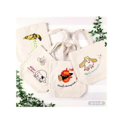 Maison Ghibli Bags-Embroidery Canvas Tote Bag Calcifer In A Hurry - Howl'S Moving Castle