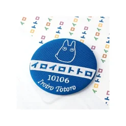 Maison Ghibli Accessories-Embroidery Compact Mirror Bus Stop -My Neighbor Totoro
