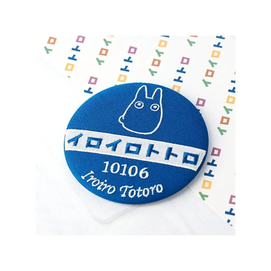 Maison Ghibli Accessories-Embroidery Compact Mirror Bus Stop -My Neighbor Totoro