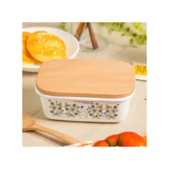 Maison Ghibli Kitchenware-Enamel Butter Dish With Wooden Lid Soot Sprites 500Ml - My Neighbor T