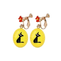 Maison Ghibli Jewellery-Fancy Yellow Earrings With Clips Jiji - Kiki'S Delivery Service