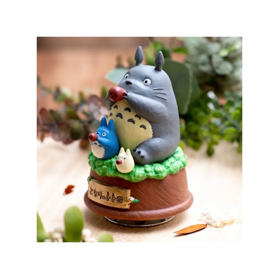 Maison Ghibli Music Boxes-Great Musical Statue Totoro Blows The Ocarina - My Neighbor Tororo