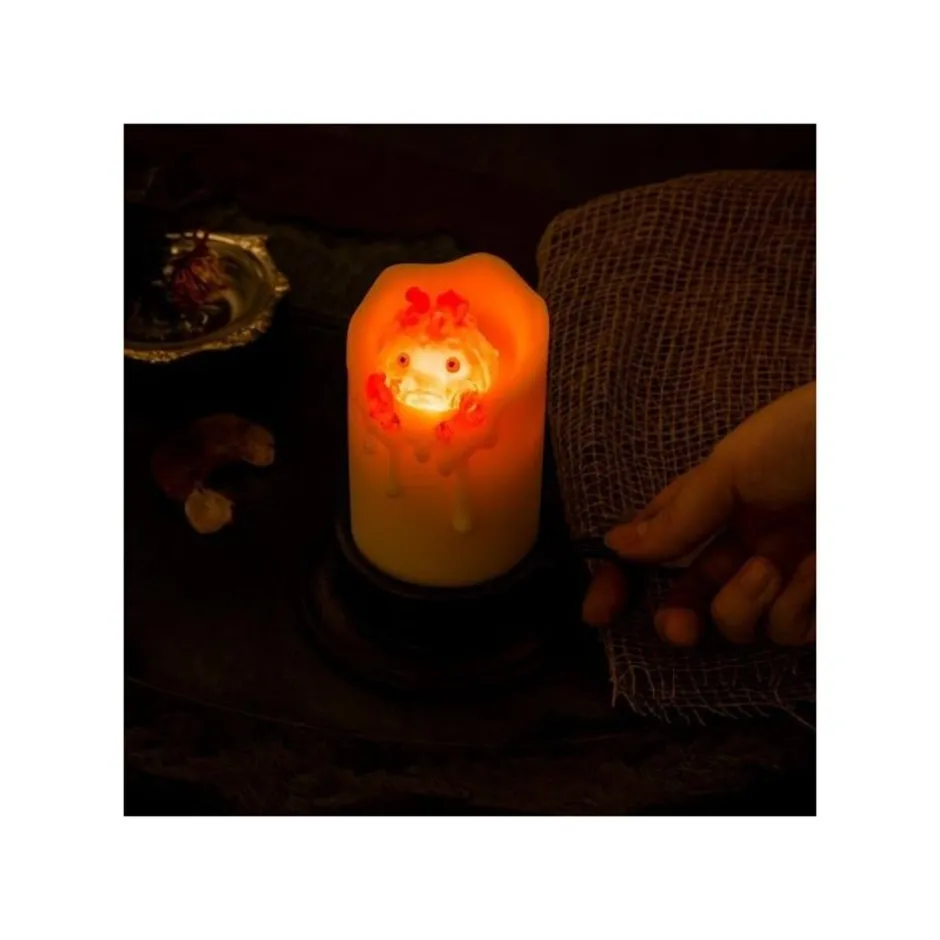 Maison Ghibli Statues-Illuminated Calcifer & Candle Statue - Howl'S Moving Castle