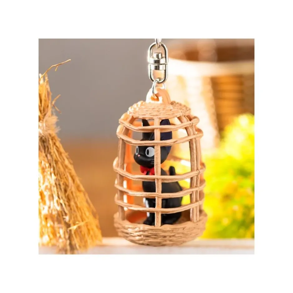Maison Ghibli Keychains-Keychain Jiji In Cage - Kiki'S Delivery Service